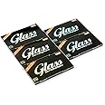5 booklets x GLASS Clear Rolling paper size 1 1/4-100% Natural - 250 papers
