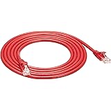 Amazon Basics Snagless RJ45 Cat-6 Ethernet Patch Internet Cable - 7-Foot, Red, 5-Pack
