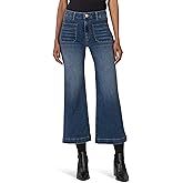KUT from The Kloth Womens Meg High Rise Wide Leg W Patch Pockets Reg Hem