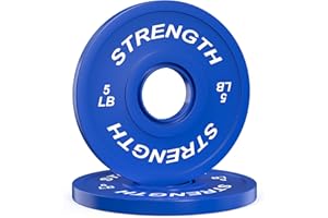 Rendpas Premium Color-Coded Rubber Bumper Plates Set - 2 Inch Olympic Weight Plates for Home Gym Cross and Strength Training