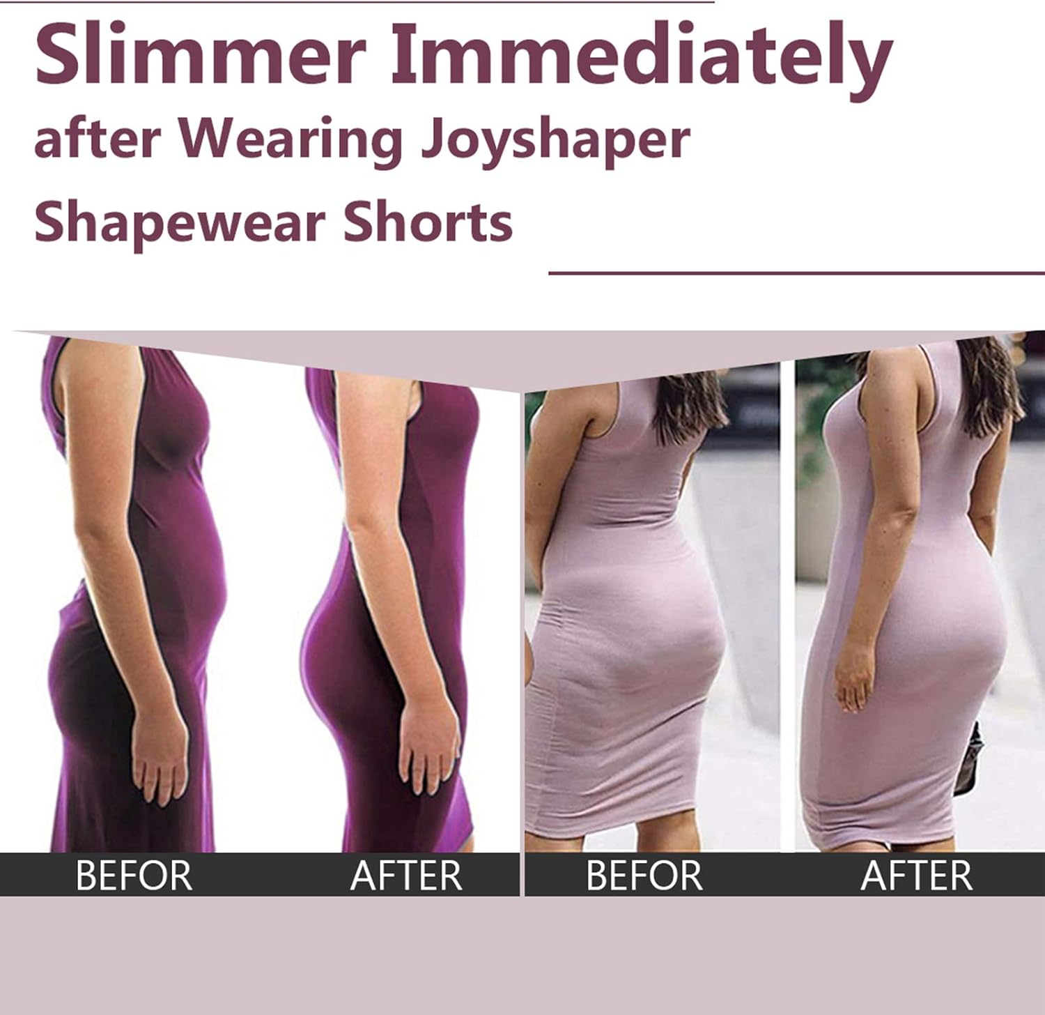 Shapewear Shorts for Women Thigh Slimmer Slip Shorts Under Dress Tummy Control Panties Body Shaper at  Women’s Clothing store