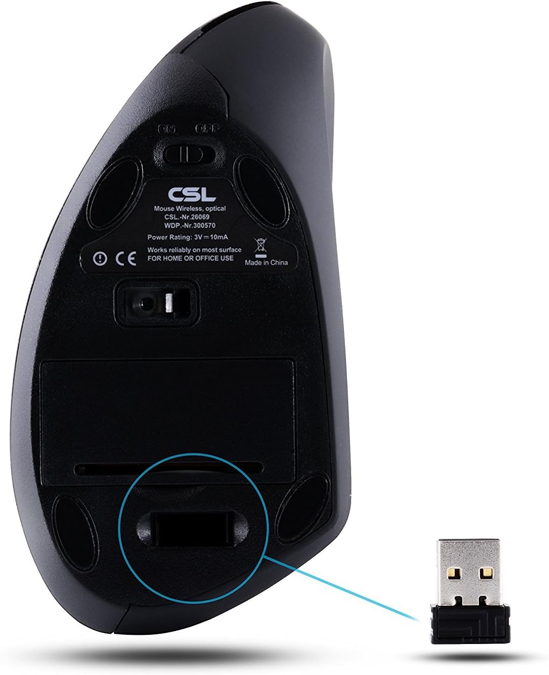 CSL - Ratón óptico Forma Vertical: Amazon.es: Electrónica