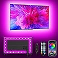 Daymeet TV Led Lights, Led Lights for Backlight for 32-60 inch, 9.8ft TV Light Strip,RGB Color Changing Light with Remote Music Sync Bluetooth APP Control USB Powered