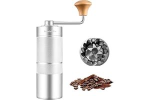 NewlukPro M6 Manual Coffee Grinder,Conical Hexagonal Burr & Double Bearings for Smooth Grinding,Designed for Espresso Pour Over French Press,25g Capacity,Compact & Portable,Gifts for Coffee Lovers