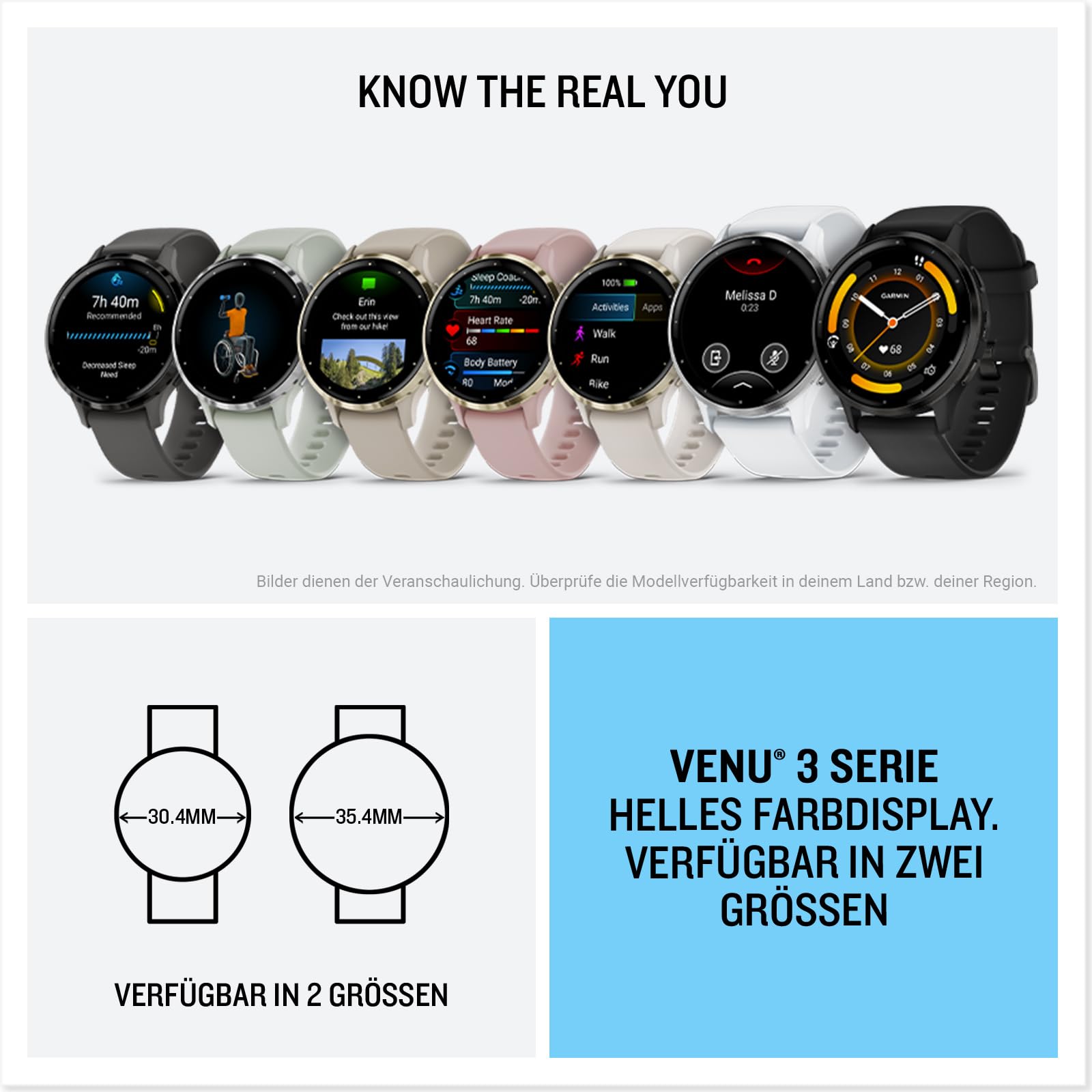 Garmin Venu 3 45mm – Fitness-Smartwatch, 1,4" AMOLED-Touchdisplay, bis zu 14 Tage Akkulaufzeit, 30+ Sport-Apps, Bluetooth Telefonie und Sprachassistenz, Music, GarminPay, Rollstuhlmodus 7