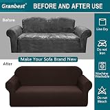 Granbest Premium Water-Repellent 1 Seater Armchair Slipcover Chocolate view 5