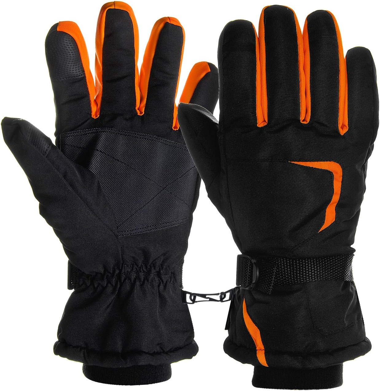 Infreecs Ski Gloves, Touch Screen Gloves Extra Warm Padded Waterproof Windproof Insulated Thermal Winter Snow Gloves for Skiing, Snowboarding,Cycling and Other Winter Sport
