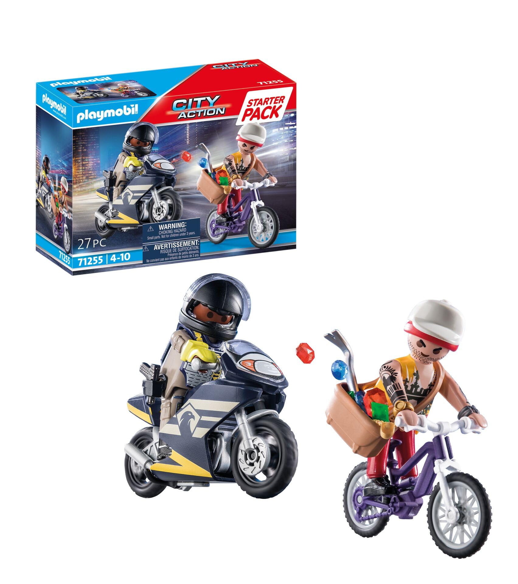 Playmobil 71255 Special Forces and Thief Starter Pack, Police Toy, Fun Imaginative Role-Play, PlaySets Suitable for Children Ages 4+