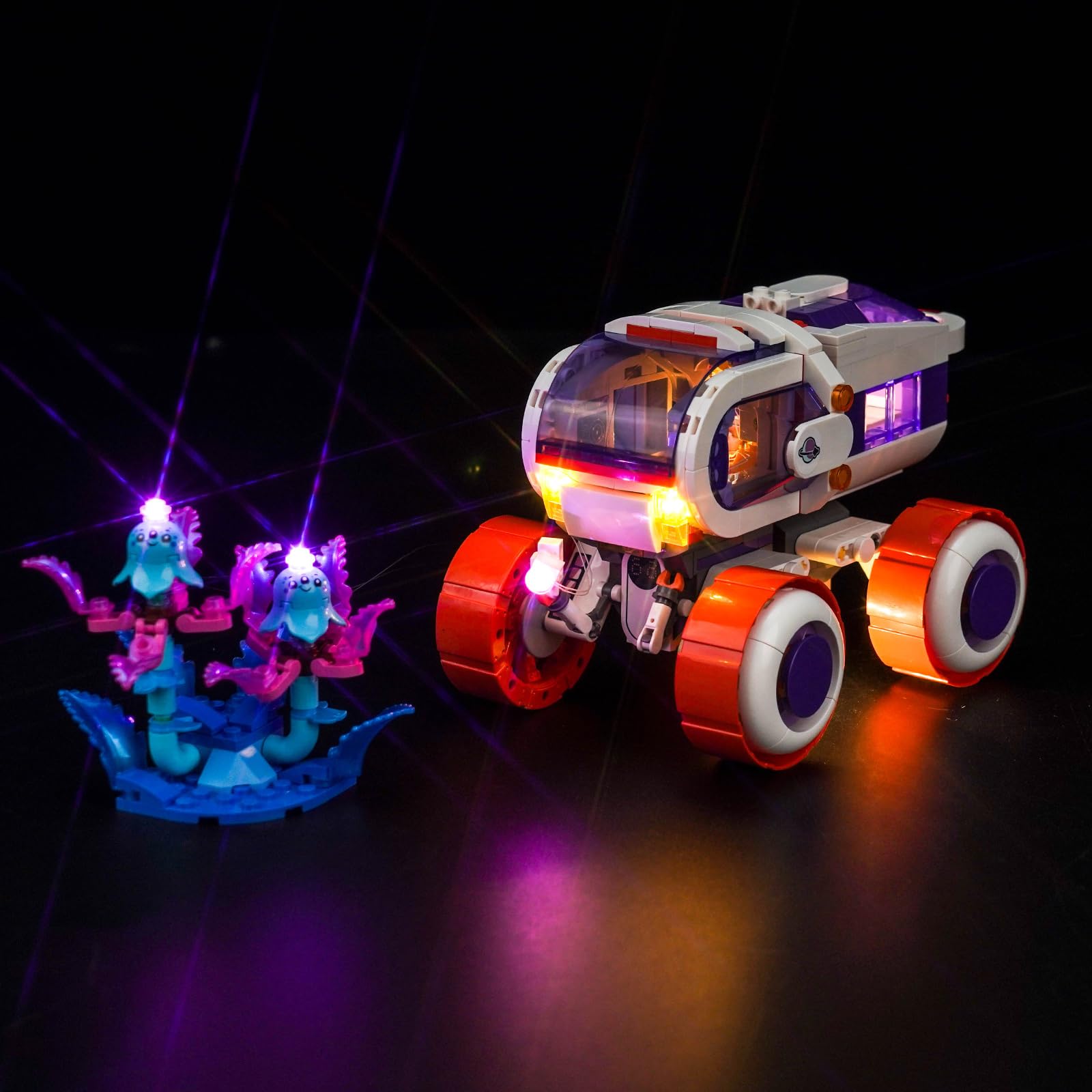 BrickBling DIY LEGO Light Kit for 42602 Space Research Rover, Purple, Copper Line, 100 LEDs, Multicolor, Energy Efficient — image 1