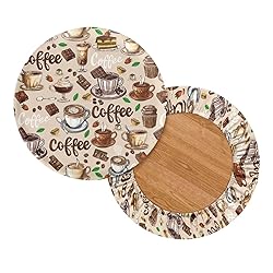 LJMKZJN 2 Pack Chocolate Coffee Stool Seat