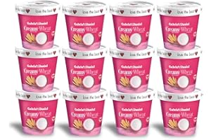 Gabriel & Daniel Organic Instant Creamy Wheat (Farina) Hot Cereal Cup – Non-GMO, Pure and Organic Breakfast Cereal – Rich in Iron & Vitamin C for a Nourishing and Quick Meal – Smooth & Creamy Texture (Pack of 12)