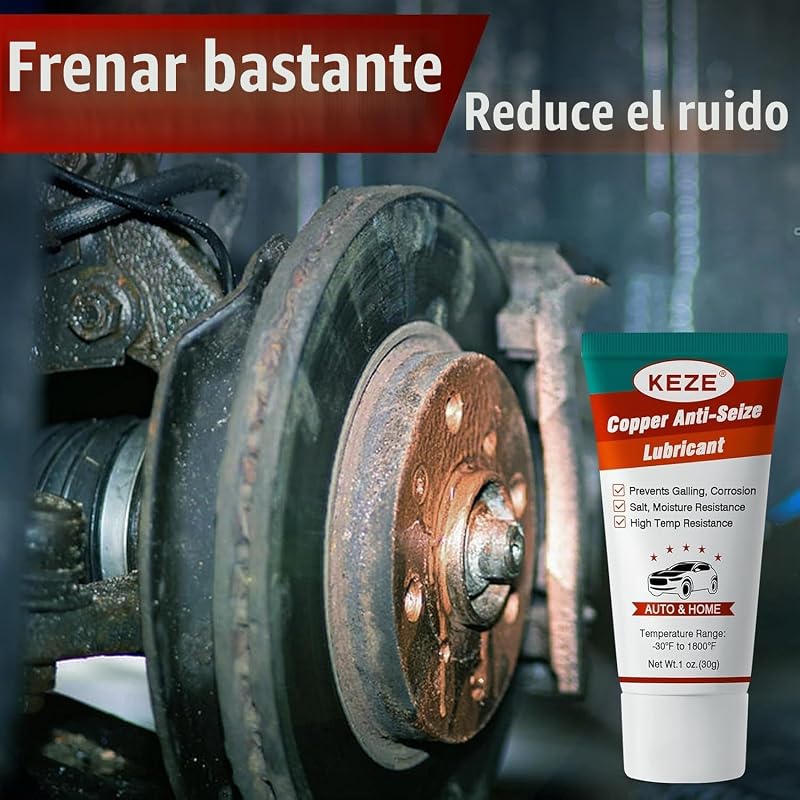 Lubricante antiadherente de cobre, resistente a la sal y la humedad, resistente al calor, para roscas de bujías, pasadores de calibrador y pastillas de freno, 28 g c/u, pack 4 uds — foto 2 de 6