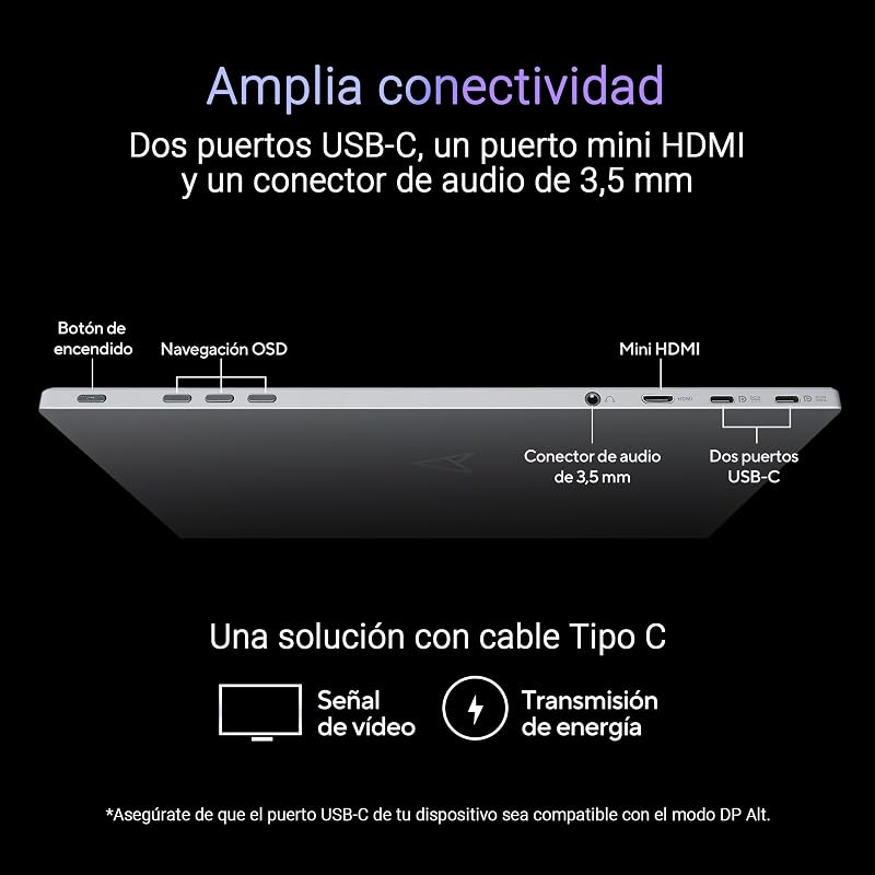 ZenScreen Fold OLED MQ17QH Monitor OLED Portátil QHD, 2560x1920, 17,3 polegadas, Tecnologia Dobrável, DisplayHDR 500, 100% DCI-P3, USB Type-C, Mini-HDMI, Buraco para Tripé, Suporte, FSC