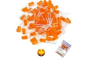 Juasky 150pcs 5mm LED Diode Lights,Light Emitting Diodes,Orange LED for Science Experiment DIY Projects
