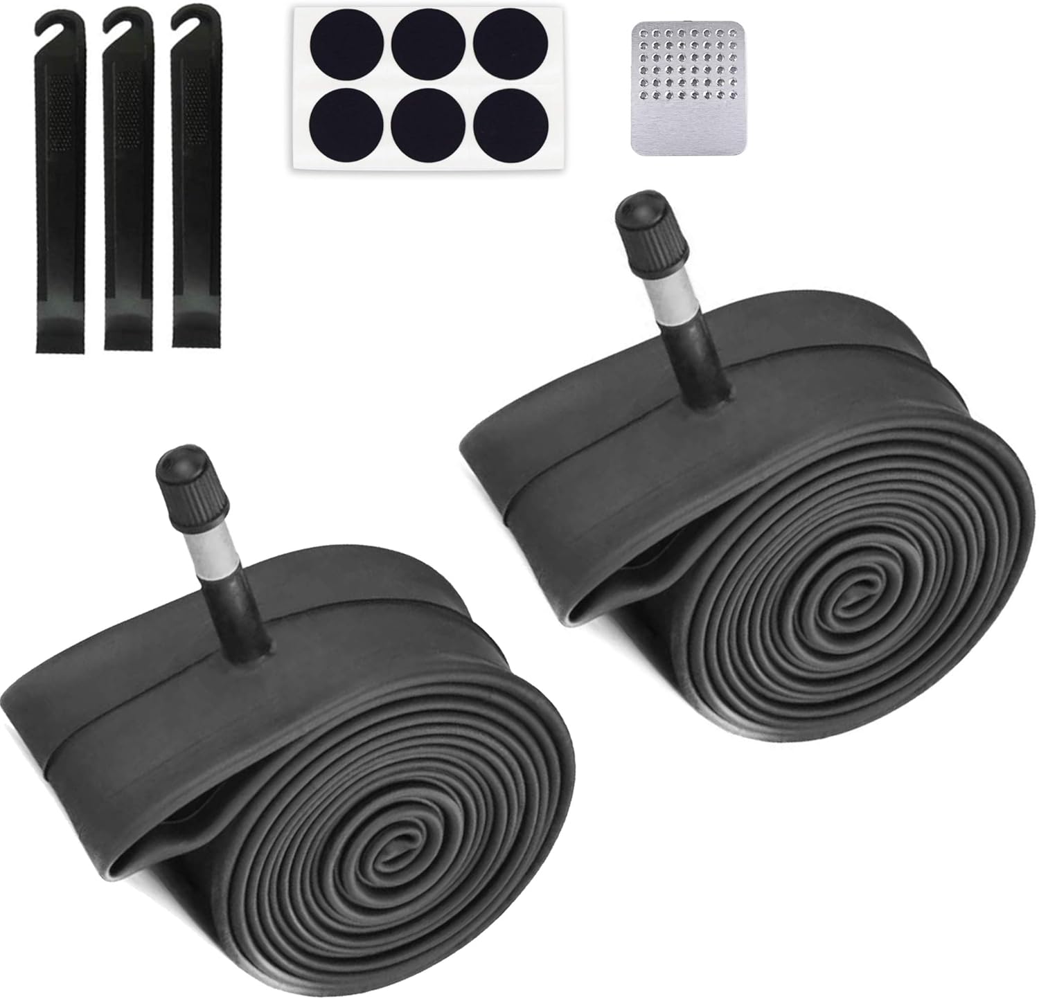 24’’ x 1.75/2.125 Replacement Inner Tubes with Tire Leveler and Round