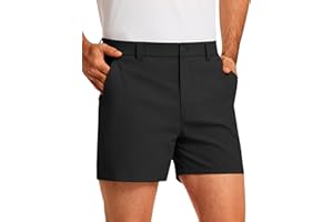 PULI Golf Shorts Men 5 Inch Inseam Stretch Casual Dress Shorts with Pockets Waterproof Lightweight Quick Dry