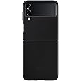 SAMSUNG Galaxy Z Flip 3 Phone Case, Leather Protective Cover, Heavy Duty, Shockproof Smartphone Protector, US Version, Black,EF-VF711LBEGUS