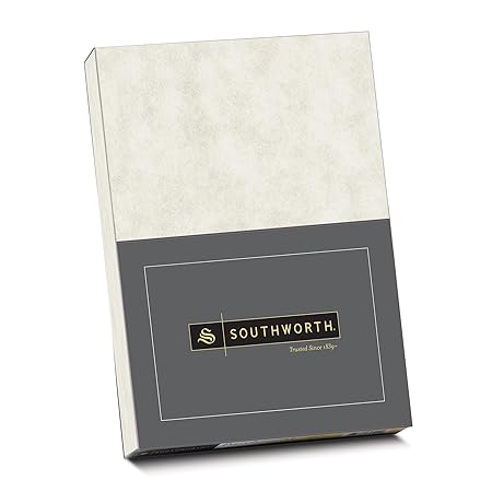 Southworth 90040 Umschläge aus 100% Baumwolle, DIN lang, elfenbein, mit Wasserzeichen 90g/qm, 25 Stück im Karton