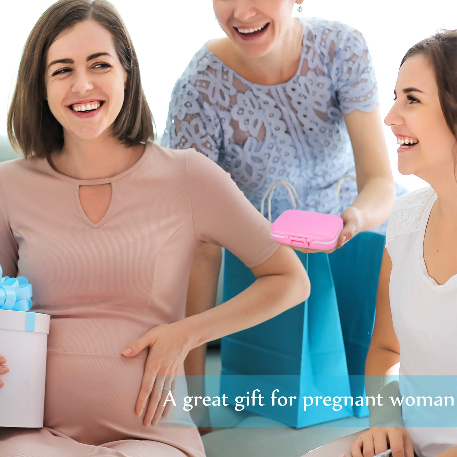 Patelai 2 Pack Baby Keepsake Tooth Box PP Baby Teeth Storage Holder Fairy Tooth Boxes Saver First Teeth Collection Container for Boys and Girls (Blue and Pink)