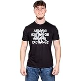 Armani Exchange Men's Regular Fit Pima Cotton Ax Graffiti Logo Tee