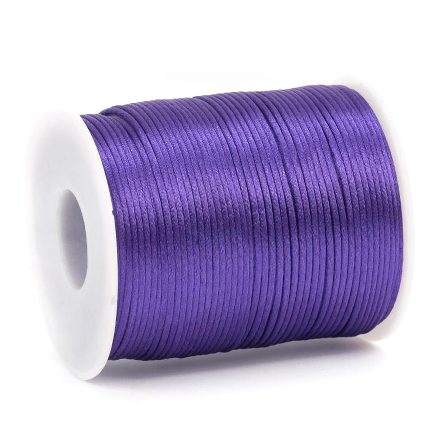 Photo 1 of 109 Yards Nylon Cord Beading Satin String for Chinese Knotting Beading Macrame Bracelet Jewelry Making (Purple, 2.5MM)