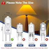 Caldarax 12 Pack GY6.35 Halogen Bulbs 12V 35W Dimmable 2700K 390LM view 3