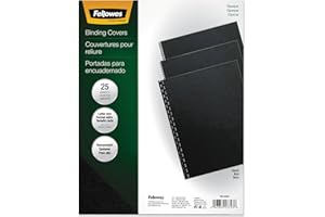 Fellowes Futura Presentation Covers, Letter, 25 Pack (Black), 5224901