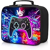 WOBAGMEN Kids Lunch Box,Small Video Game Lunch Bag Boys Insulated Lunch Bag Reusable Lunch Box for Girls Toddler School Picnic Back to School Gift