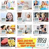 Antonki 2 Pack Digital Kitchen Timers Magnetic Countdown Alarm 99:59 view 6