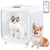 Petsuper 75L Large Automatic Pet Dryer Box for Cats & Small Dogs - App-Controlled, Ultra-Quiet Hands-Free Drying with Smart S
