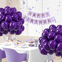 Dark Purple Balloons 12 inch, Purple Latex Balloons