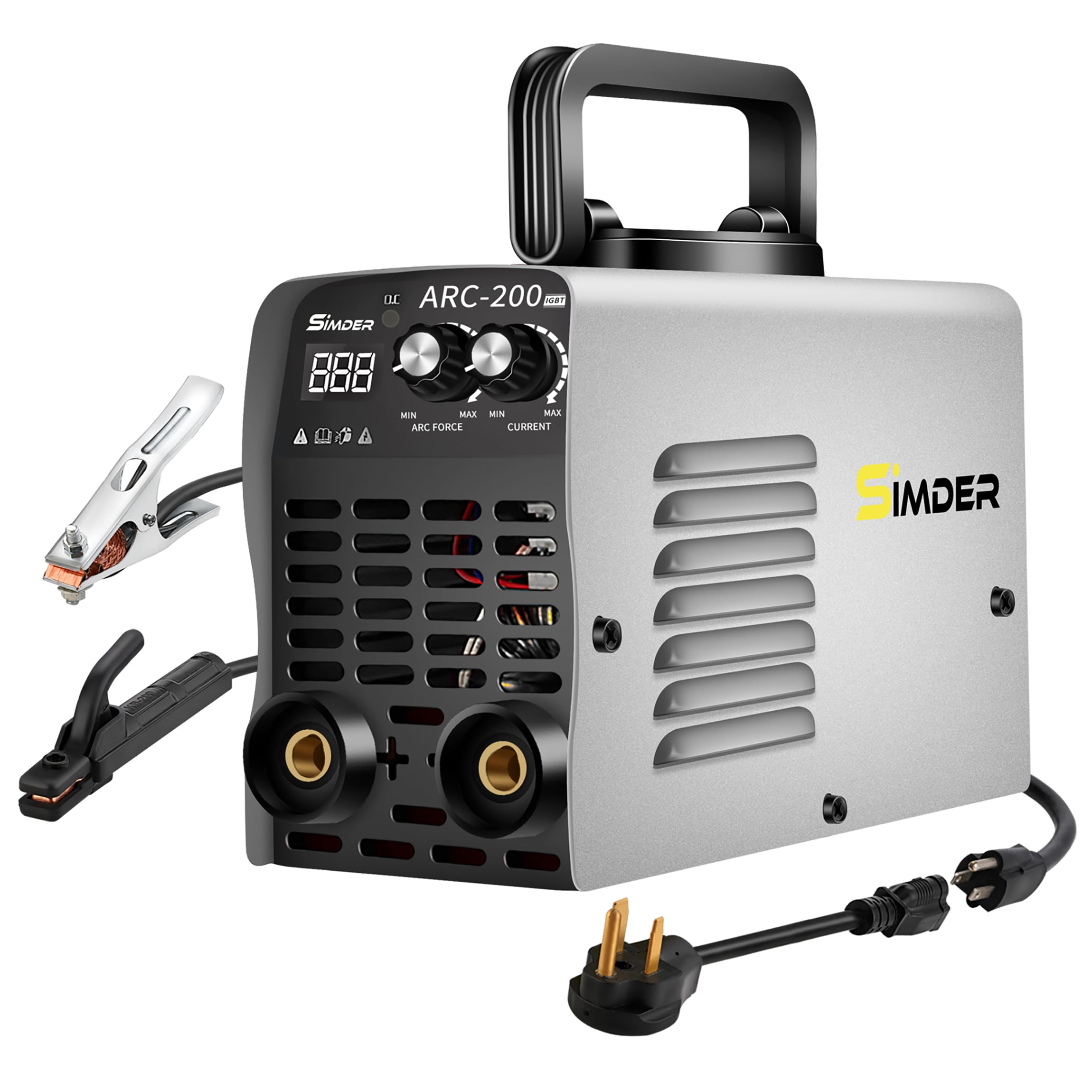 SSimder Mini Stick Welder 110V 220V Dual Voltage 4.98LB Portable Welding Machine IGBT Inverter ARC Force Adjustable ARC Welder for Workshop Outdoor Supports E6013 E7018 Rods 1/16