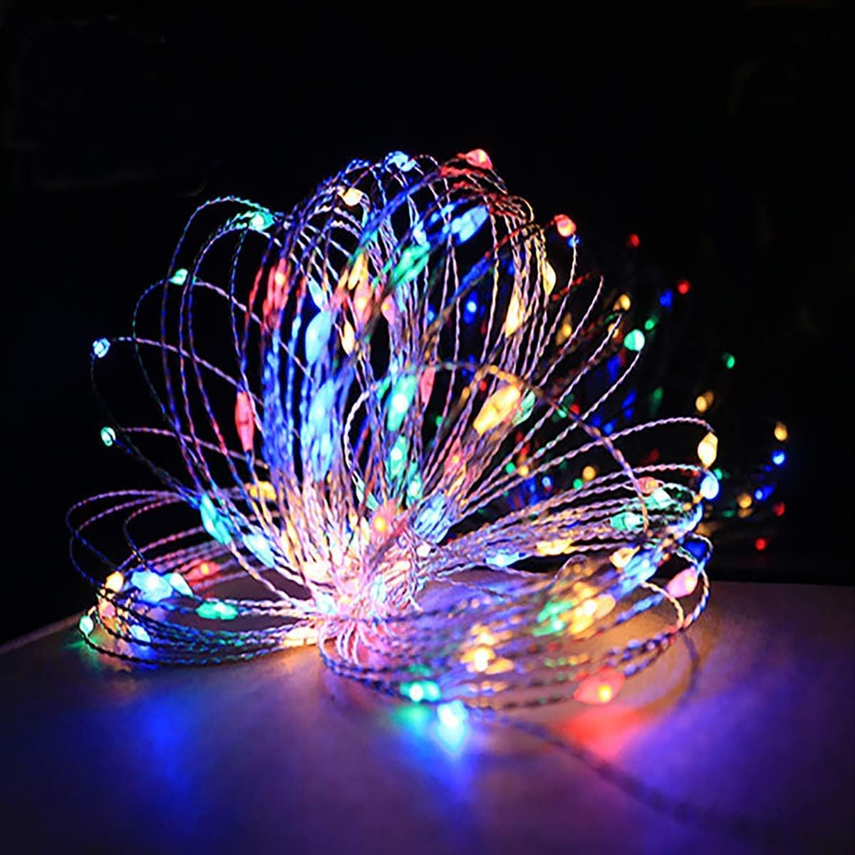 100 LED Solar Fairy String Lights, 33FT 8 Modes Copper Wire