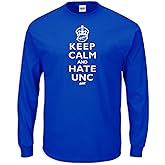 Keep Calm and Hate UNC T-Shirt for Duke College Fans (SM-5XL)