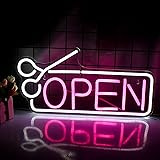 Open Neon Sign Pink White LED Sign USB Powered Neon