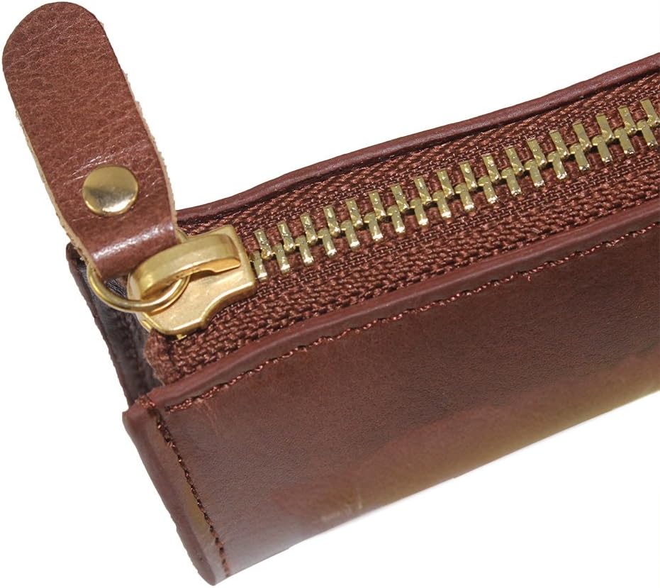Individuality Creative Retro Simple Genuine Leather Pencil Holder - Dark Brown2 - Image 5