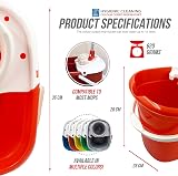 TDBS Colour Coded Mop Bucket 12L with Wringer Red – 620g view 3