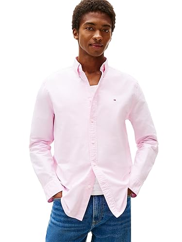 Tommy Hilfiger Men's Heritage Oxford Solid Regular Long Sleeve Shirts, Rose Petal XX-Large - Amazon deal for $61.99