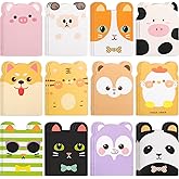 Yexiya 36 Packs Mini Notebooks for Kids Small Cute Notebooks Bulk Cartoon Cat Panda Themed Party Favors for Christmas Classroom Prizes Gift(Cute Styles)