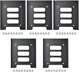 TRIXES 5pk Black Metal Internal Mounting Kits for 2.5" SSD & 3.5" HDD view 1