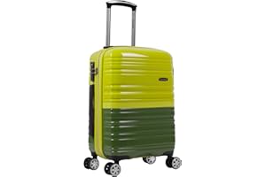 Rockland Melbourne Hardside Expandable Spinner Wheel Luggage, Two Tone Green, Carry-On 20-Inch