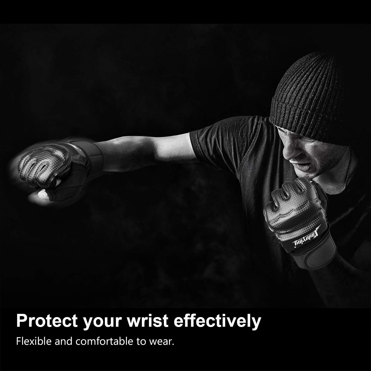Xinluying Punch Bag Boxing Martial Arts MMA Sparring Grappling Muay Thai Taekwondo Training PU Leather Wrist Wraps Gloves : Sports & Outdoors