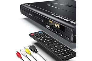 DVD Players for TV with HDMI, DVD Players That Play All Regions, Simple DVD Player for Elderly, CD Player for Home Stereo Sys