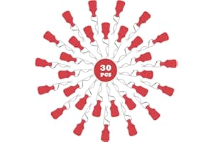 GDOOL 30 Pieces 1.2mm Universal RC Body Clips with Pull Tabs Car Clips RTR Clip Pins H165 Assembly Spare Parts for 1:8 1:10 1:12 Scale Redcat HPI Himoto HSP Exceed Car Parts Truck Buggy（Red