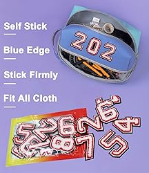 Number Chenille Patches for Backpacks Iron on, 10