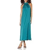 The Drop Womens Arlette Silky Stretch Halter Maxi Dress