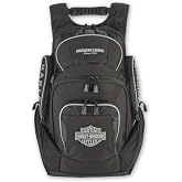 Harley-Davidson Rugged High-Density Polyester 'Legend' Backpack - Black, 90231-BLKSLV