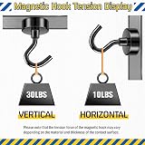 FINDMAG Magnetic Hooks 6 Pack 28 lb Neodymium Black Heavy Duty view 3