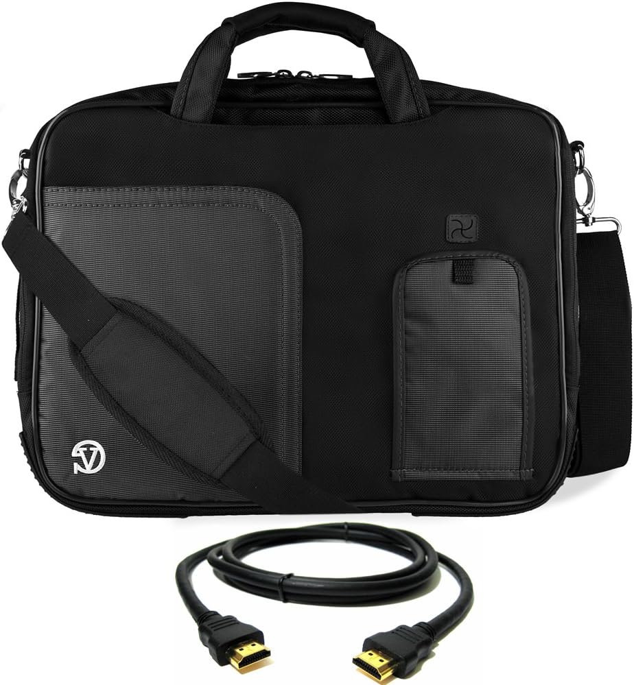 Black Laptop Bag, HDMI Cable for Dell Latitude, Inspiron, Precision, XPS, Alienware, Vostro, G3 G5 G7 14" to 15.6 inch
