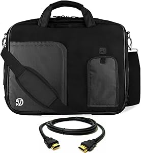 Black Laptop Bag, HDMI Cable for Dell Latitude, Inspiron, Precision, XPS, Alienware, Vostro, G3 G5 G7 14" to 15.6 inch